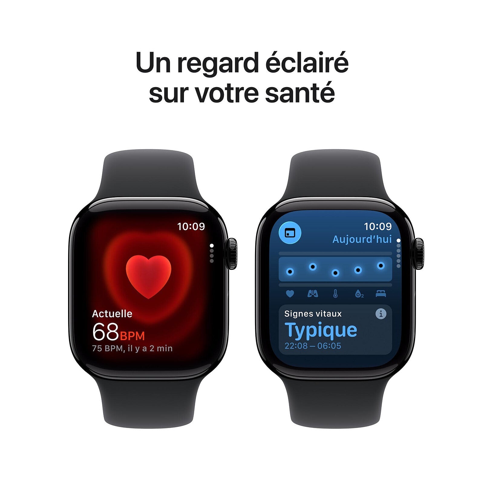 Apple Watch Series 11 GPS Boîtier Aluminium avec Bracelet Sport Noir - MEQW4AF/A - 42 mm - Gris sidéral - S/M