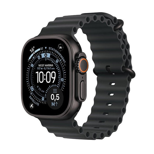 Apple Watch Ultra 3 GPS + Cellular – Bracelet Ocean - MF0J4AF/A - Titane noir - Noir - Taille unique