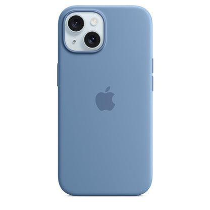 Coque en silicone avec MagSafe pour iPhone 15 - MT0Y3ZM/A - Bleu d’hiver - 