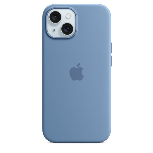 Coque en silicone avec MagSafe pour iPhone 15 - MT0Y3ZM/A - Bleu d’hiver - 