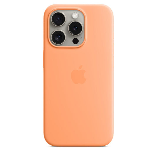 Coque en silicone avec MagSafe pour iPhone 15 Pro - MT1H3ZM/A - Sorbet à l’orange - 