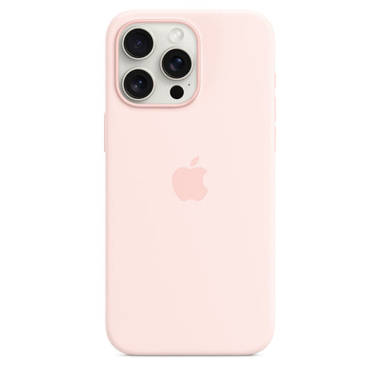 Coque en silicone avec MagSafe pour iPhone 15 Pro Max - MWNN3ZM/A - Rose - 