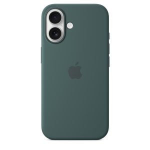 Coque en silicone avec MagSafe pour iPhone 16 - MYY83ZM/A - Vert lacustre - 