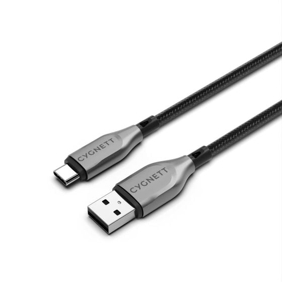 CYGNETT - Câble Armoured 1m USB - C to USB - A Noir - A-IPH-UDT17-50 - 