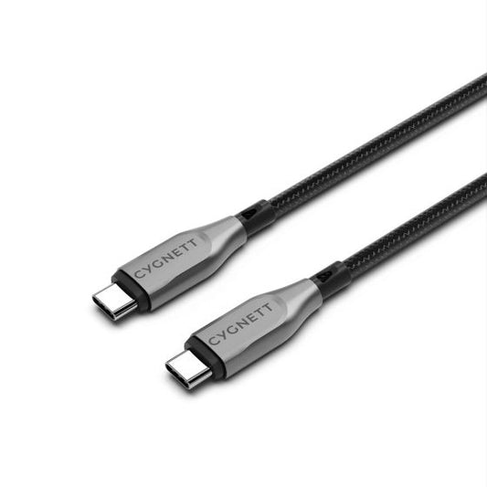 CYGNETT Câble ARMOURED 2.0 USB - C to USB - C cable (1m) Noir - A - IPH - UDT17 - 48 - 