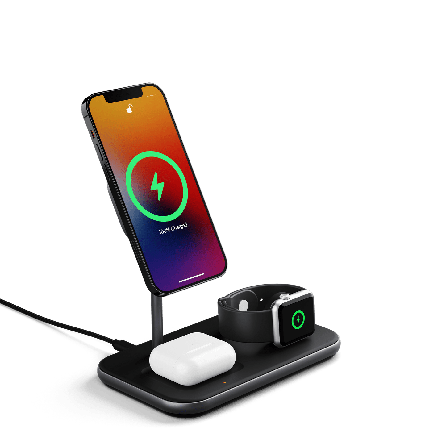 CYGNETT - Chargeur Qi3 3in1 Noir - A-UNI-UDT17-211 - 