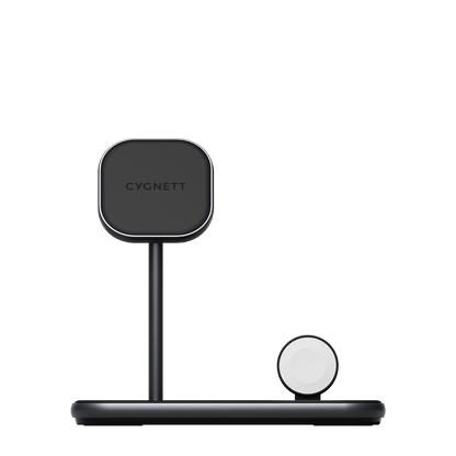 CYGNETT - Chargeur Qi3 3in1 Noir - A-UNI-UDT17-211 - 