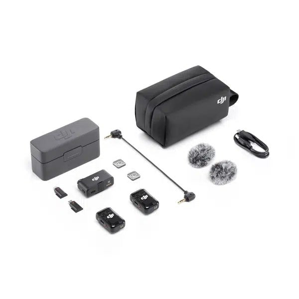 DJI Mic MINI Wireless Microphone Kit - (2 TX + 1 RX + Charging Case) - A-DIV-UDD26-09 - 