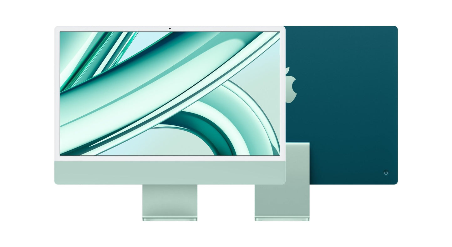 iMac 24" - Puce Apple M3 avec CPU 8 cœurs GPU 8 cœurs - MQRA3FN/A - Vert - 8 Go - SSD de 256 Go