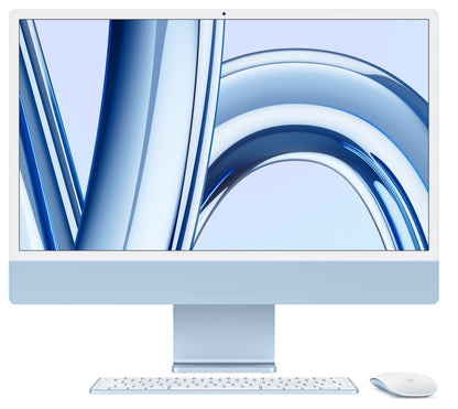 iMac 24" - Puce Apple M3 avec CPU 8 cœurs GPU 8 cœurs - MQRC3FN/A - Bleu - 8 Go - SSD de 256 Go