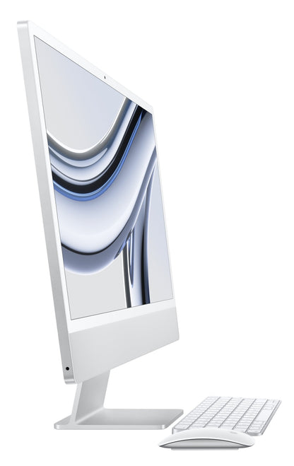 iMac 24" - Puce Apple M3 avec CPU 8 cœurs GPU 8 cœurs - MQR93FN/A - Argent - 8 Go - SSD de 256 Go