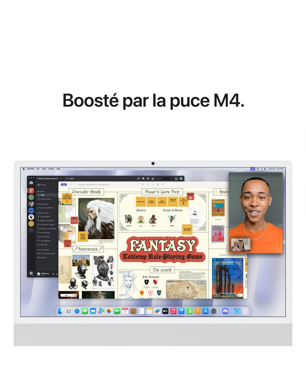 iMac 24" - Puce Apple M4 avec CPU 10 cœurs GPU 10 cœurs - MCR24FN/A - Argent - SSD de 512 Go - 24 Go