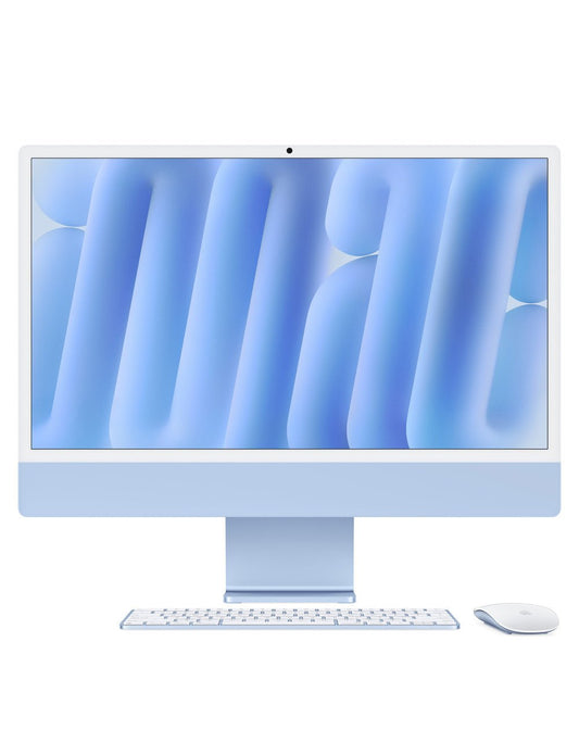 iMac 24" - Puce Apple M4 avec CPU 10 cœurs GPU 10 cœurs - MD2T4FN/A - Bleu - SSD de 512 Go - 24 Go