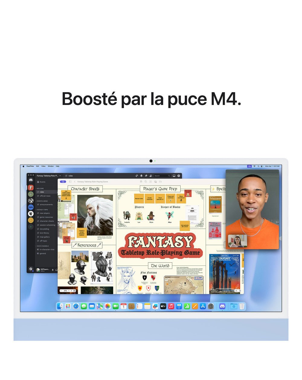 iMac 24" - Puce Apple M4 avec CPU 10 cœurs GPU 10 cœurs - MD2T4FN/A - Bleu - SSD de 512 Go - 24 Go