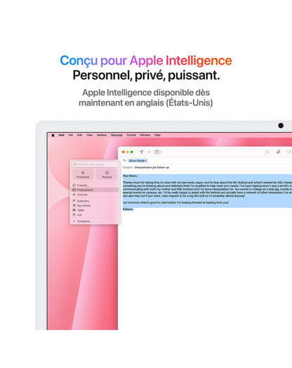 iMac 24" - Puce Apple M4 avec CPU 8 cœurs GPU 8 cœurs - MWUG3FN/A - Rose - SSD de 256 Go - 16 Go