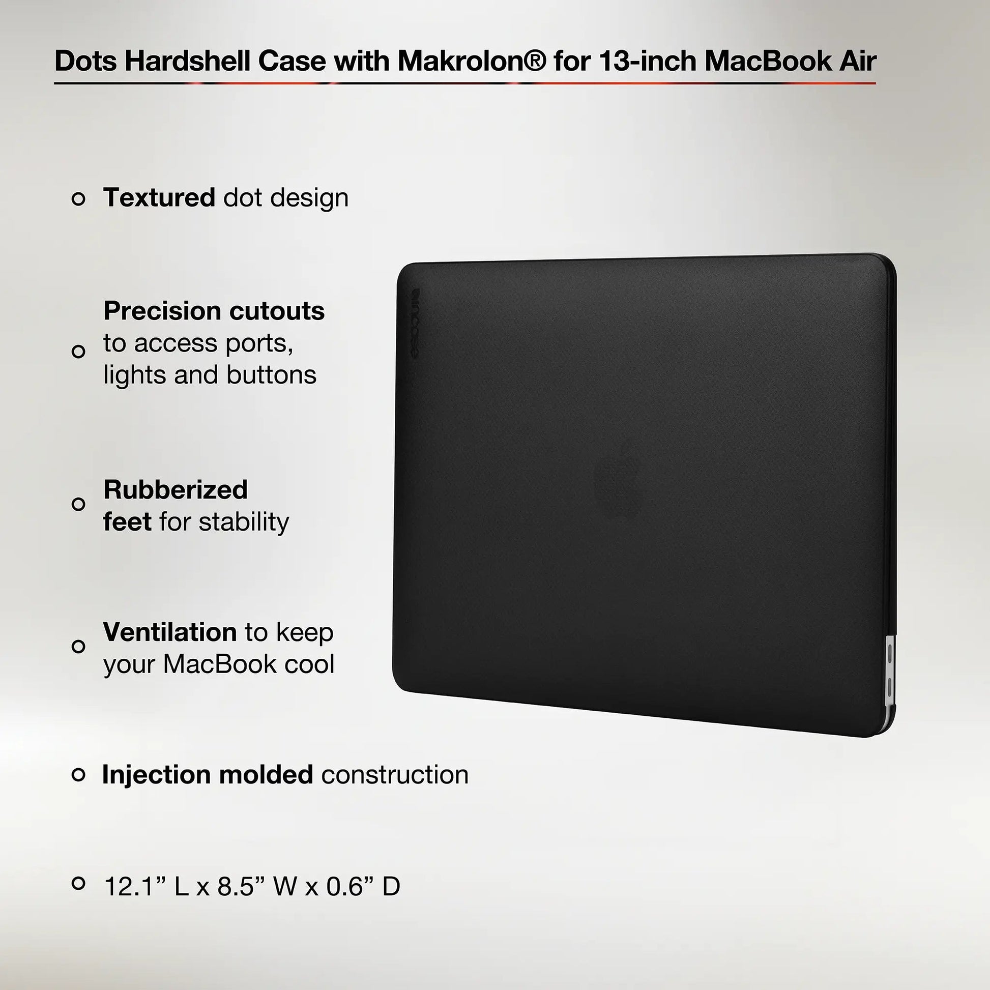 INCASE - Hardshell MacBook Air M2 Black - A-UNI-UDT17-141 - 