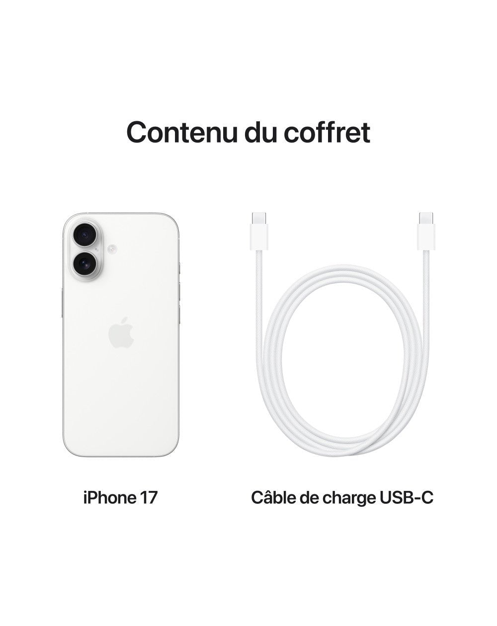 iPhone 17 - MG6K4F/A - Blanc - 256 GB - 