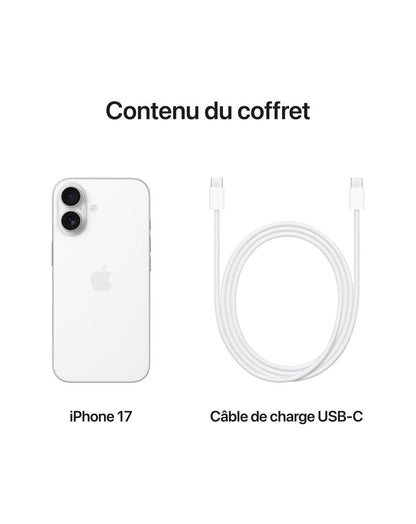 iPhone 17 - MG6K4F/A - Blanc - 256 GB - 
