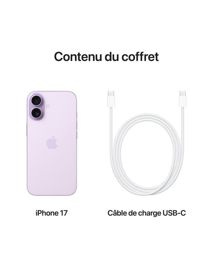 iPhone 17 - MG6M4F/A - Lavande - 256 GB - 