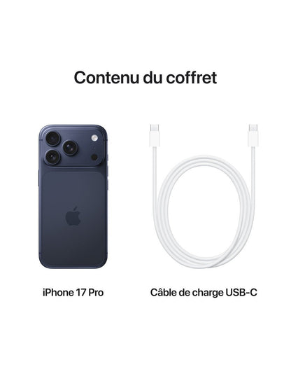 iPhone 17 Pro - MG8J4F/A - Bleu intense - 256 GB - 