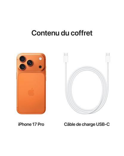 iPhone 17 Pro - MG8H4F/A - Orange cosmique - 256 GB - 