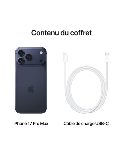 iPhone 17 Pro Max - MFYP4F/A - Bleu intense - 256 GB - 