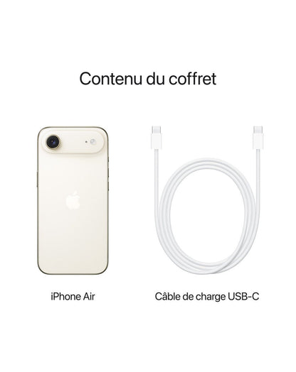 iPhone Air - MG2N4F/A - Or clair - 256 GB - 
