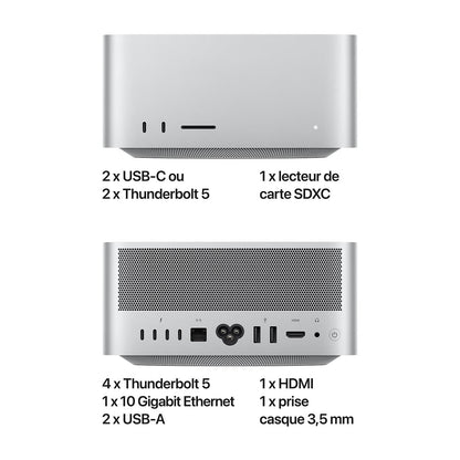 Mac Studio Puce M3 Ultra avec CPU 28 cœurs, GPU 60 cœurs - 96Go/1To - MU973FN/A - 