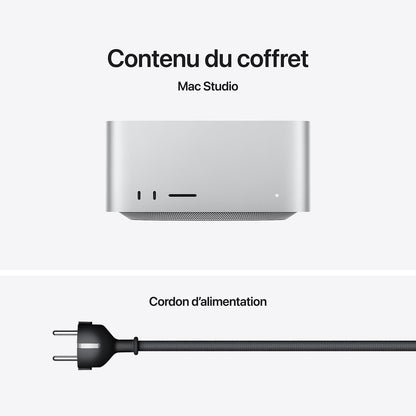 Mac Studio Puce M3 Ultra avec CPU 28 cœurs, GPU 60 cœurs - 96Go/1To - MU973FN/A - 