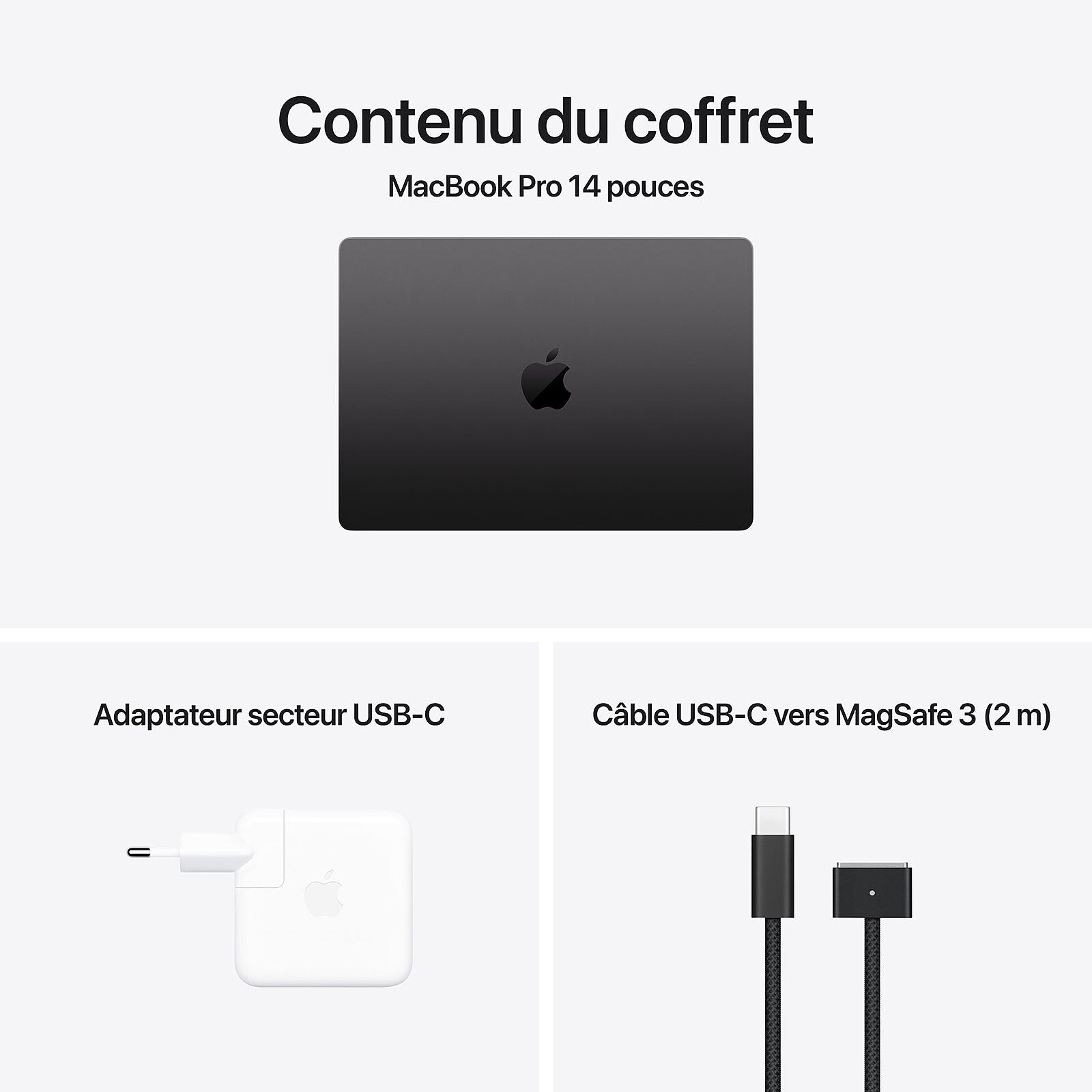 MacBook Pro 14" - Puce Apple M4 CPU 10 cœurs GPU 10 cœurs - MW2W3FN/A - Argent - 16 Go - SSD de 512 Go