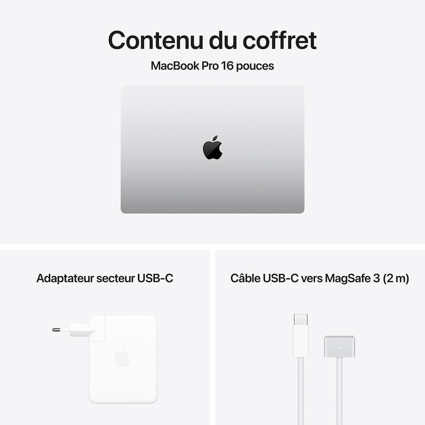 MacBook Pro 16" - Puce Apple M4 Pro CPU 14 cœurs GPU 20 cœurs - MX2T3FN/A - Argent - 24 Go - SSD de 512 Go