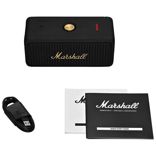 Marshall Enceinte sans fil Emberton II Noir et Laiton - A - ENC - UDD26 - 54 - 