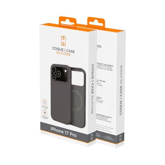 MW - Coque Silicone MagSafe iPhone 17 Pro - Noir - A-IPH-UDT17-84 - 