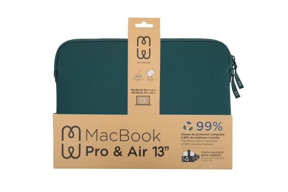 MW - Housse MacBook Air 13" - Vert et Blanc - A - UNI - UDT17 - 165 - 