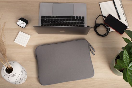 MW Sleeve MacBook Pro 14 Basics ²Life Gris/Blanc - A - UNI - UDT17 - 179 - 