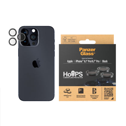 PanzerGlass - Anneaux de protection pour appareil photo - A - IPH - UDD24 - 125 - iPhone 15 Pro / 15 Pro Max - 