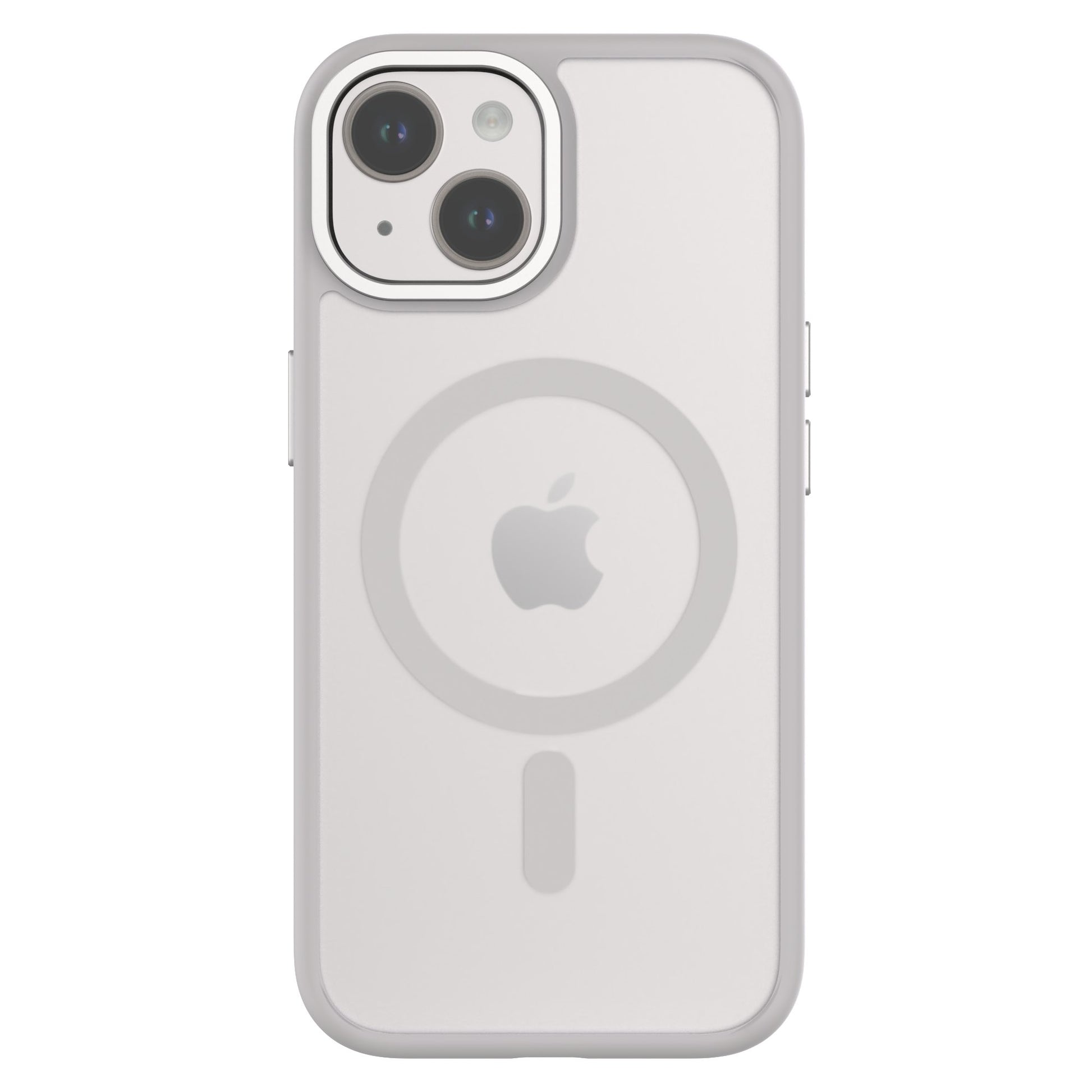 QDOS HYBRID SOFT avec SNAP (Magsafe) iPhone 15 - A - IPH - UDQ15 - 188 - Blanc Gris - 