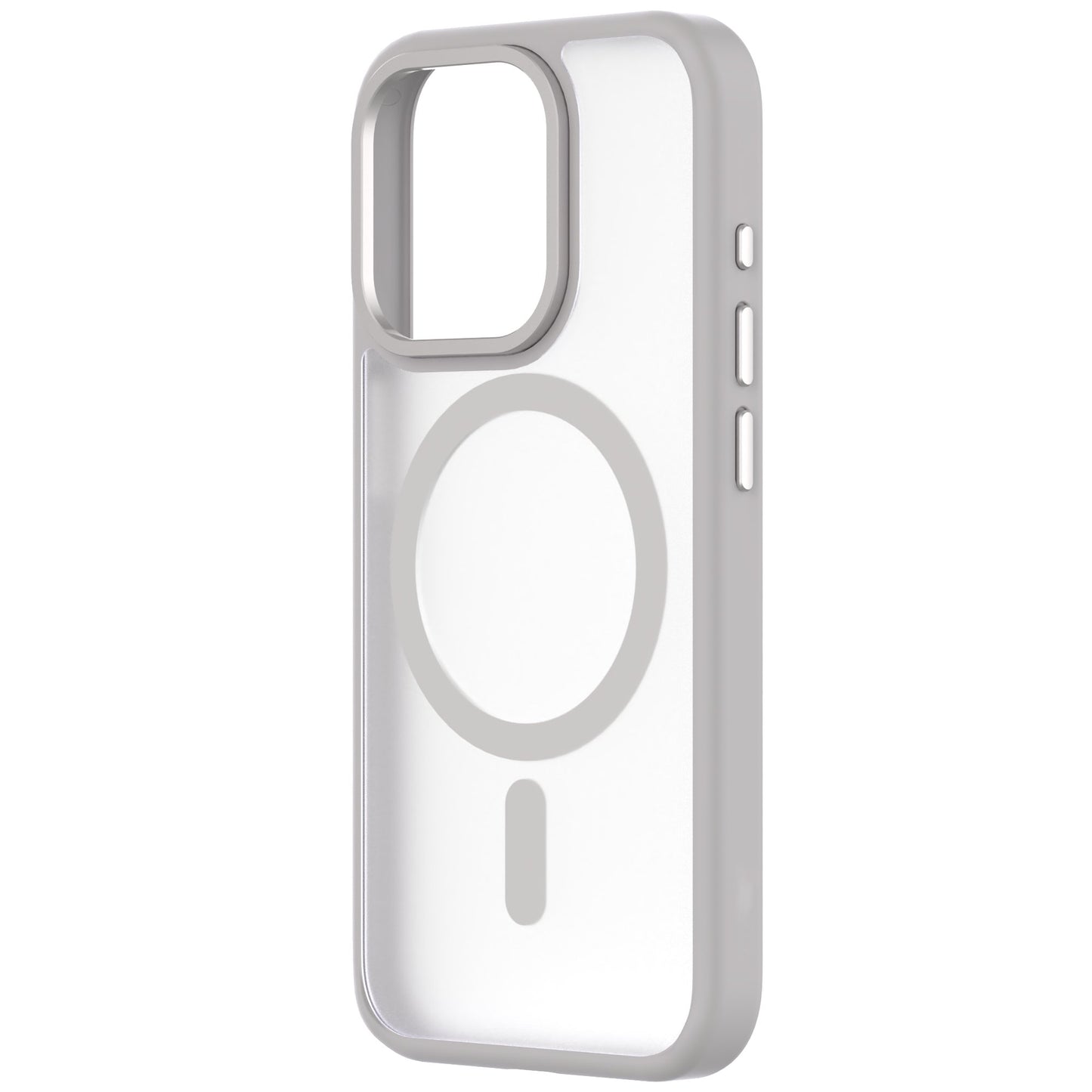 QDOS HYBRID SOFT avec SNAP (Magsafe) iPhone 15 Pro - A - IPH - UDQ15 - 189 - Blanc Gris - 