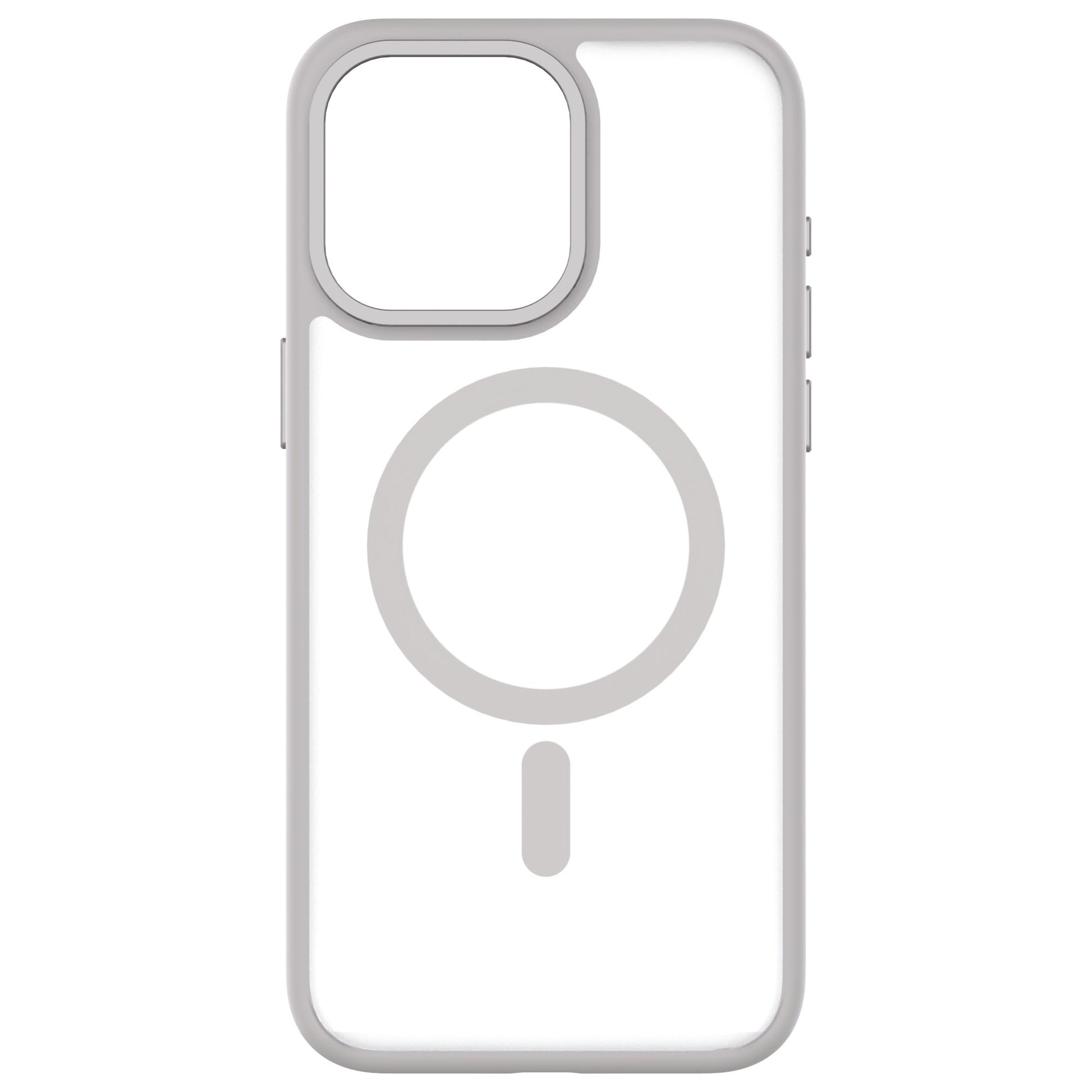 QDOS HYBRID SOFT avec SNAP (Magsafe) iPhone 15 Pro Max - A - IPH - UDQ15 - 190 - Blanc Gris - 