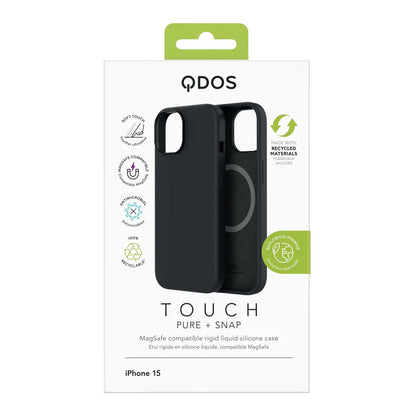 QDOS TOUCH PURE avec SNAP (Magsafe) pour iPhone - A - IPH - UDQ15 - 207 - Bleu Marine - iPhone 15 Pro - 