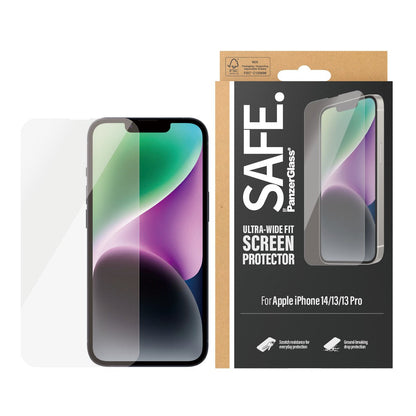 SAFE by PanzerGlass Verre de protection écran Ultra large transparent iPhone 14 / 13 / 13 Pro
