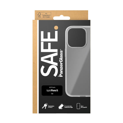 SAFE by PanzerGlass Coque TPU transparente pour iPhone 15