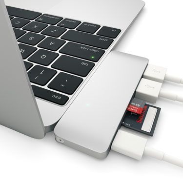 SATECHI Adaptateur Passthrough USB - C 4 - en - 1 (Argent) - A - UNI - UDT17 - 56 - 