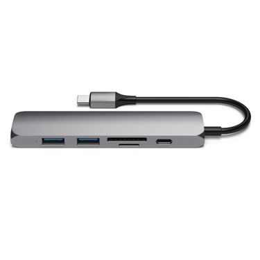 SATECHI Adaptateur SLIM Multiport USB - C HDMI 4K 5 - en - 1 (Gris sidéral) - A - UNI - UDT17 - 102 - 