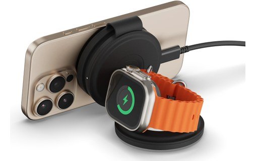 SATECHI - Chargeur sans fil OnTheGo 3 - en - 1 Noir - A-IPH-UDT17-58 - 