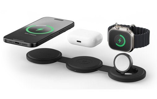 SATECHI - Chargeur sans fil OnTheGo 3 - en - 1 Noir - A-IPH-UDT17-58 - 