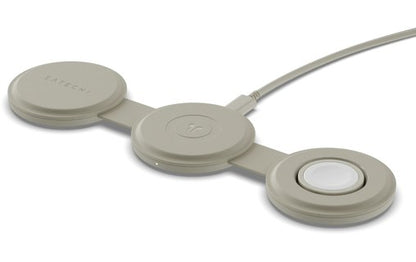 SATECHI - Chargeur sans fil OnTheGo 3 - en - 1 Sand - A-IPH-UDT17-59 - 