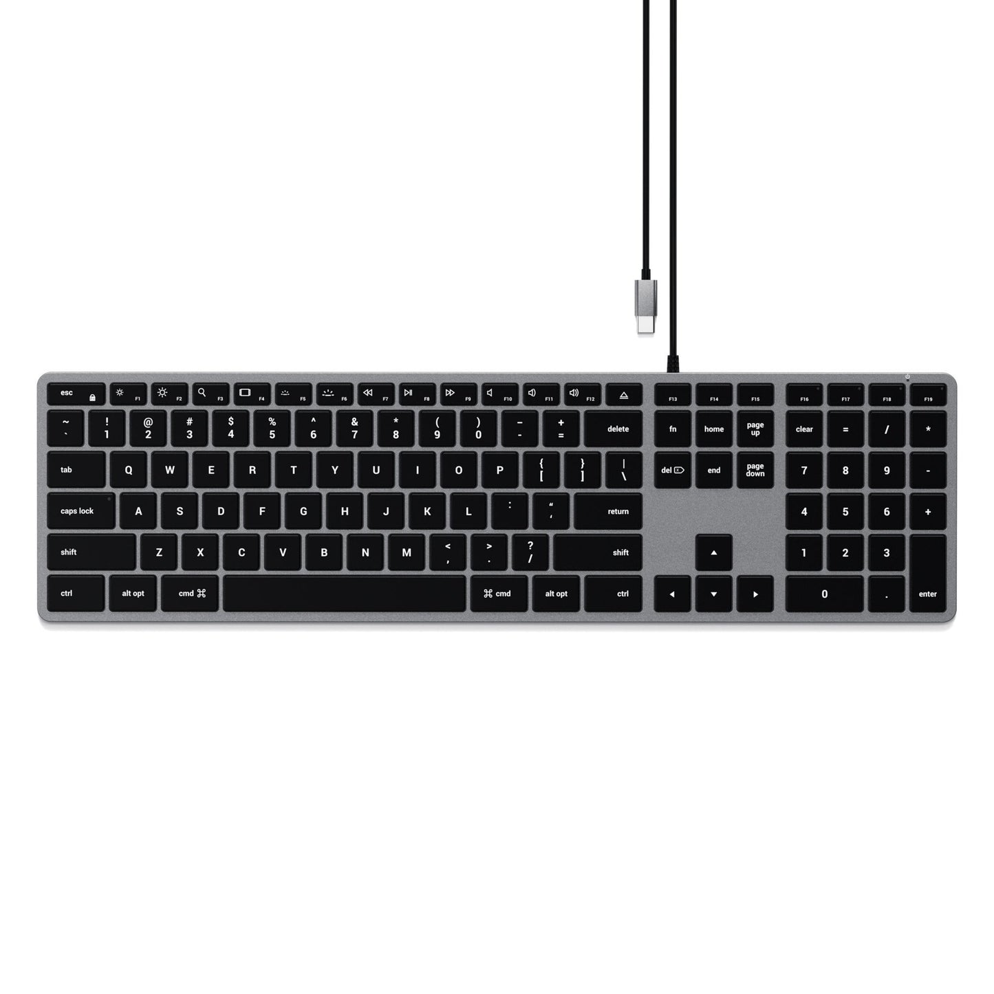 SATECHI Clavier USB-C filaire avec pavé num AZERTY - A-UNI-UDT17-124 - 