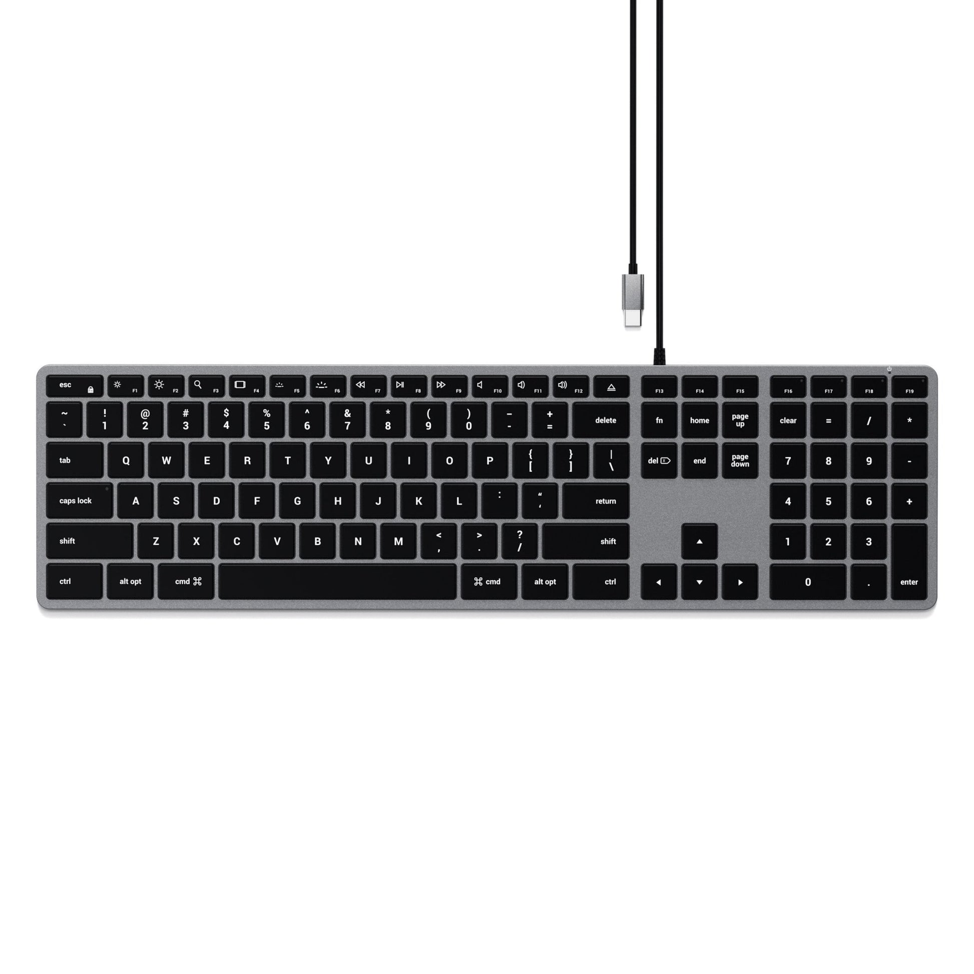 SATECHI Clavier USB-C filaire avec pavé num AZERTY - A-UNI-UDT17-124 - 