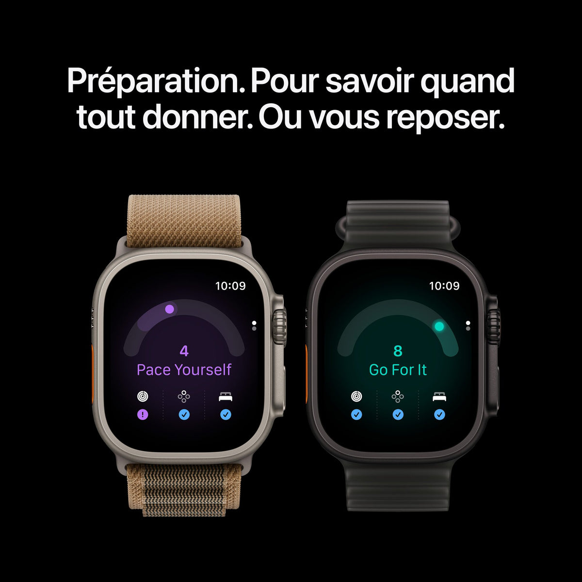 Apple Watch Ultra 4 : app Préparation pour savoir quand tout donner ou vous reposer